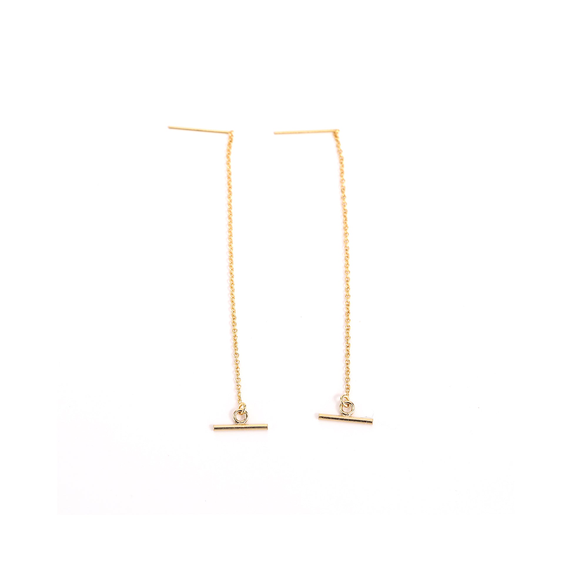 Long Toggle Threader Earrings