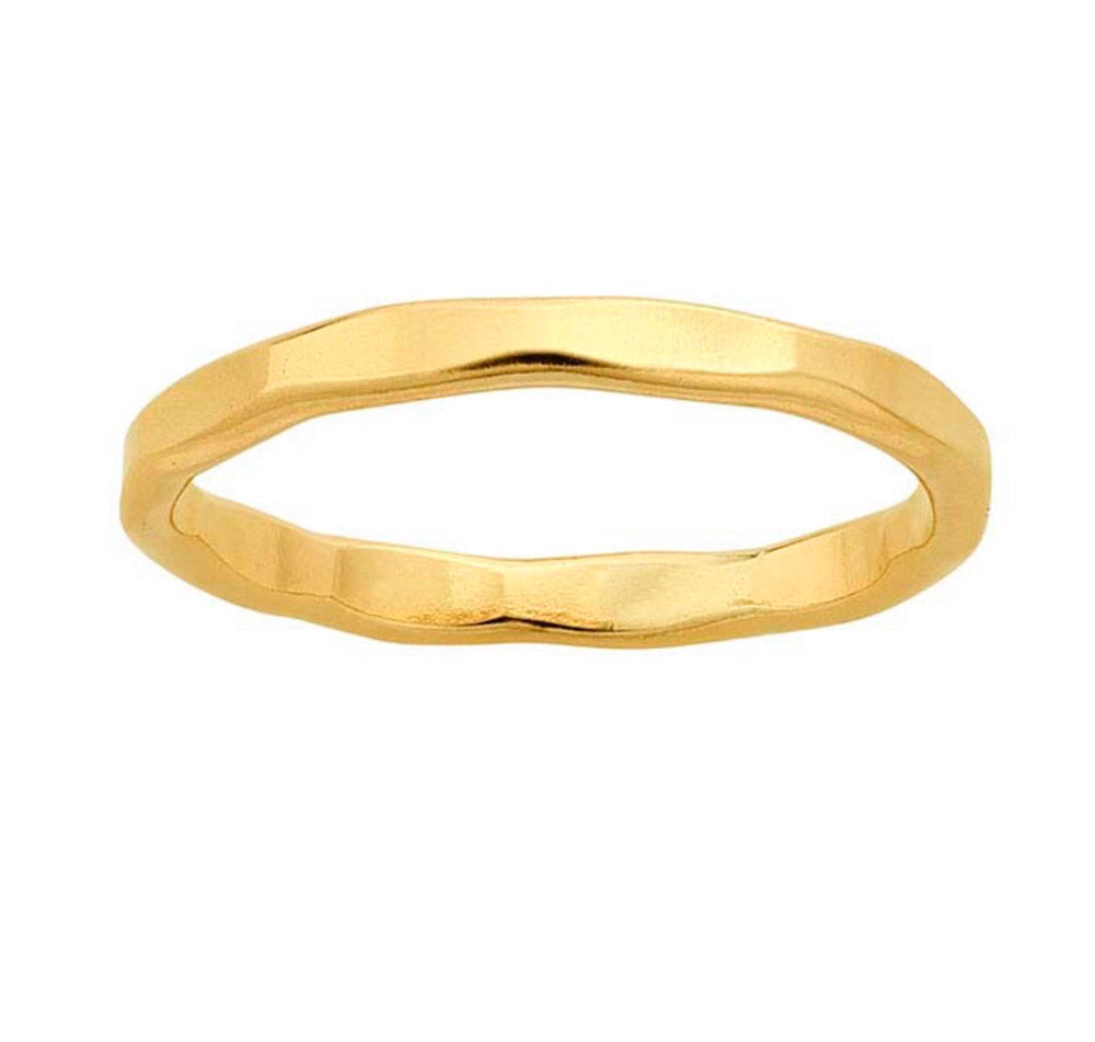 Medium Hammered Stackable Ring