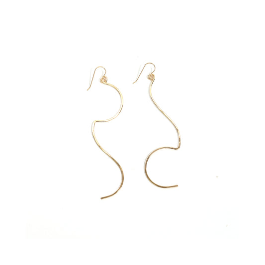 lady slider earrings gold