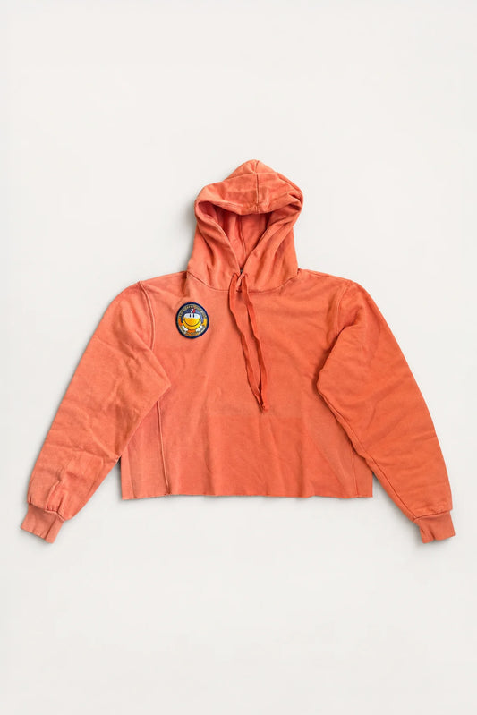 Ghost Forest Surf Club - Cropped Coastie Hoodie in International Orange