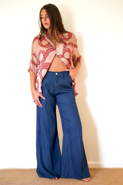 Emerson Fry Tulip Trouser - Indigo Hemp Organic