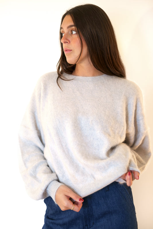 Crush Brushed Mira Crew - Cloudy