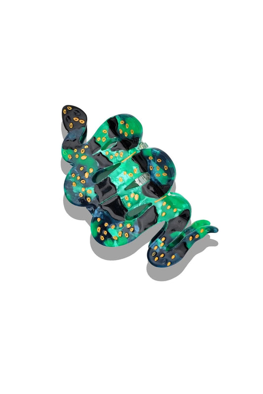 Solar Eclipse - Hand-painted Snake Claw Hair Clip | Eco-Friendly