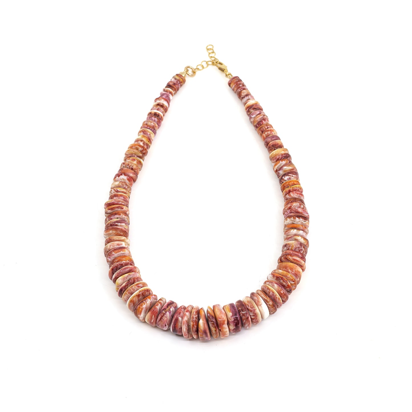 Graduated Spiny Oyster Shell Necklace