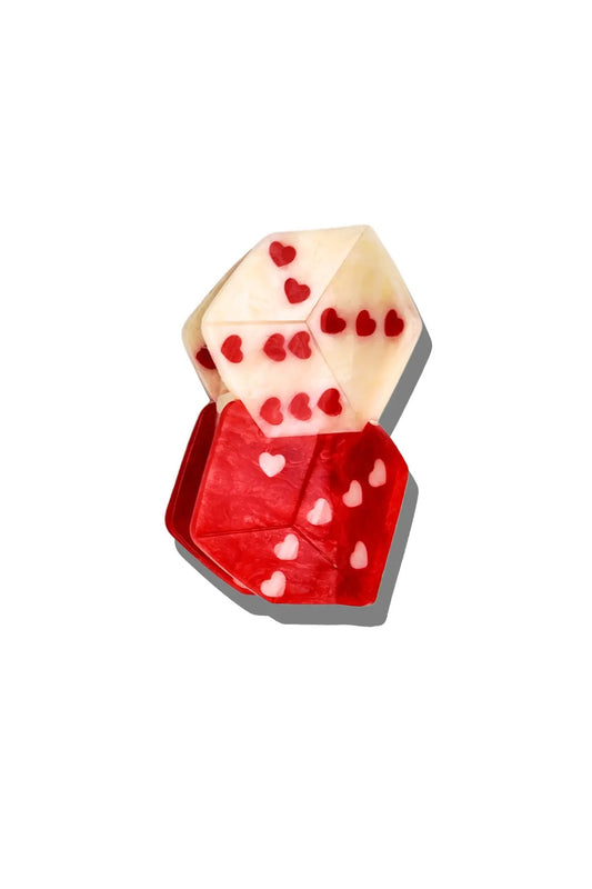 Solar Eclipse Hand- Painted Lucky Dice Claw Hair Clip