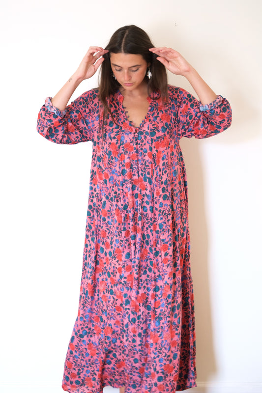 Natalie Martin Fiore Maxi Dress - Rose Bandana