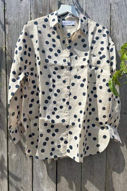 Aila Blue - Madison Shirt in Camille Dot