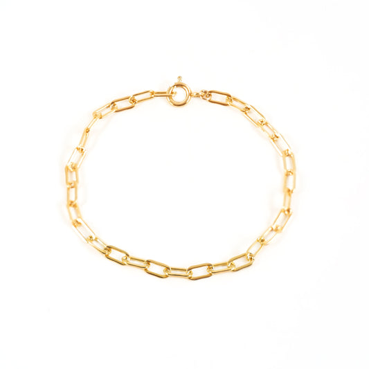 Paperclip Charm Chain Bracelet