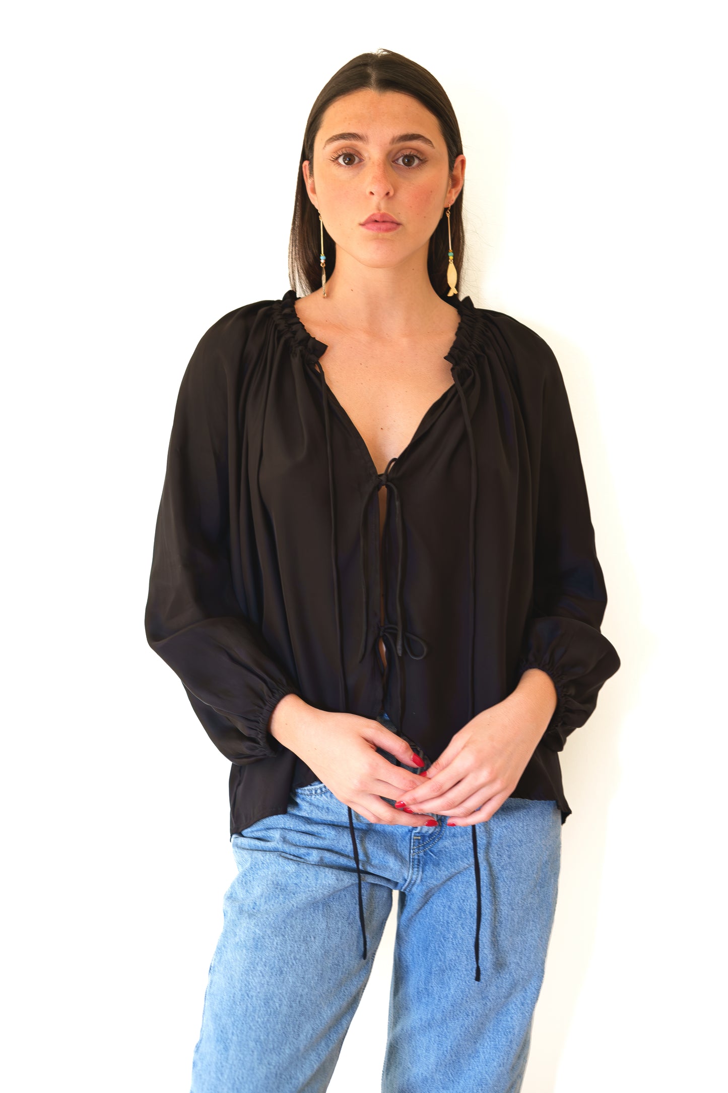 Natalie Martin Elise Top - Black
