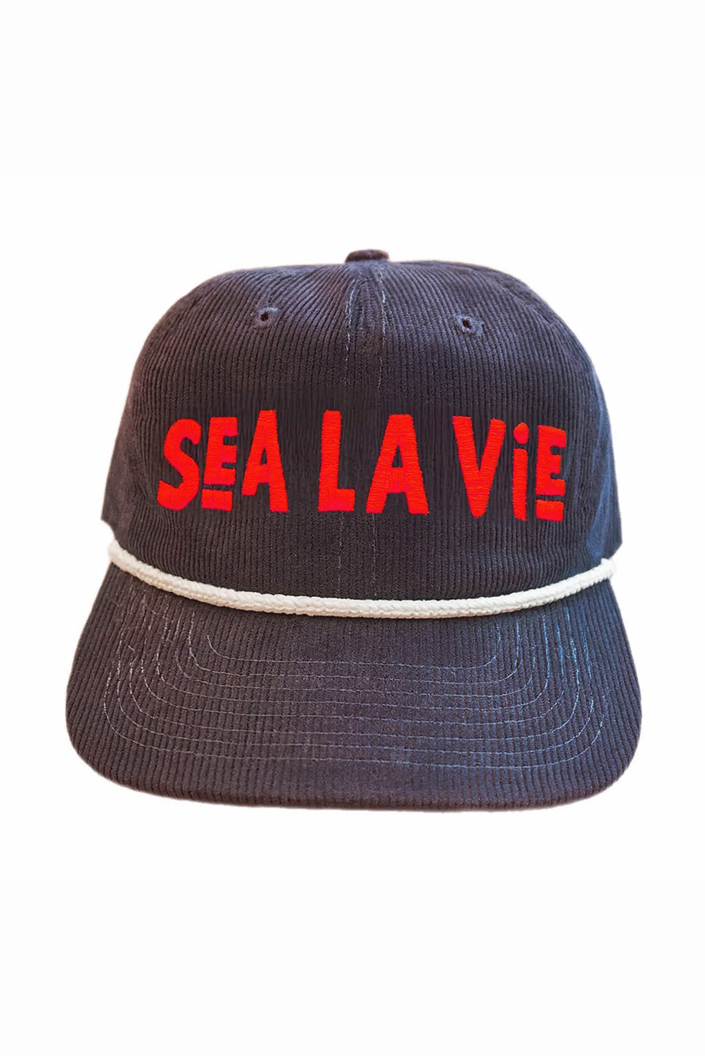 Cabana Club California - Sea La Vie Embroidered Corduroy Hat in Navy