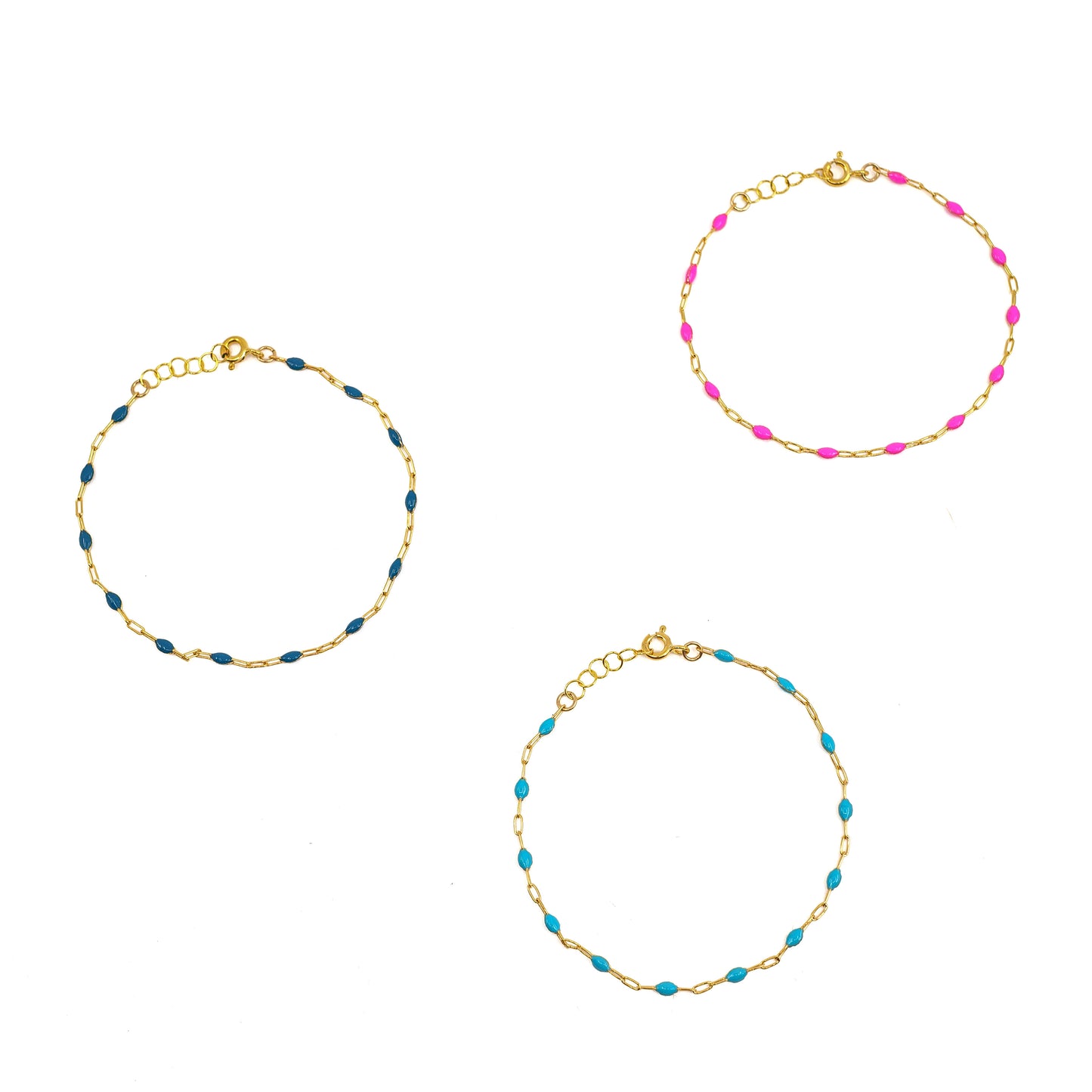 Enamel Beaded Bracelet - Turquoise