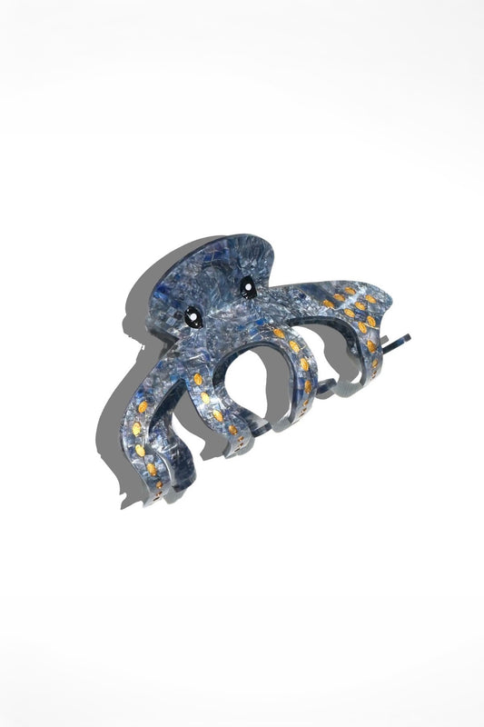Solar Eclipse Hand-Painted Octopus Claw Hair Clip