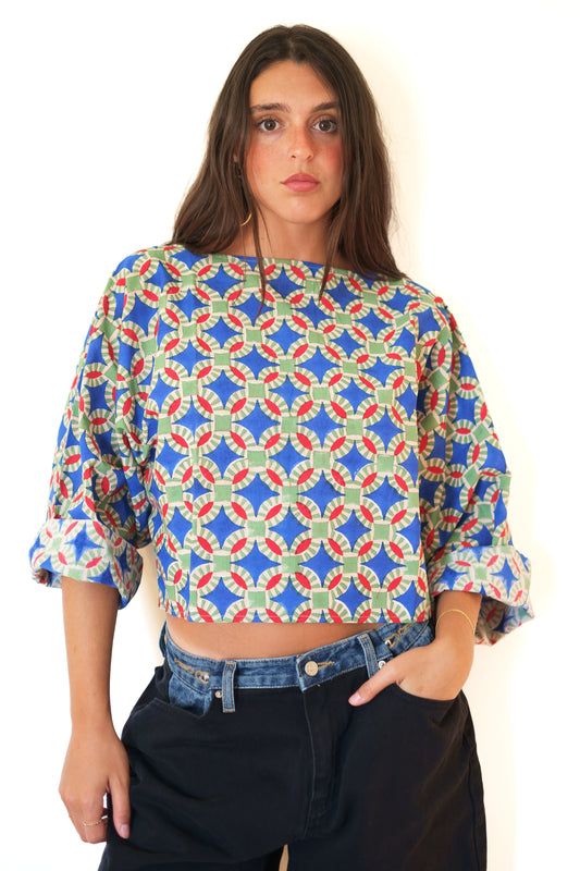 Rujuta Sheth Bloom Shirt - Tulum Block Print