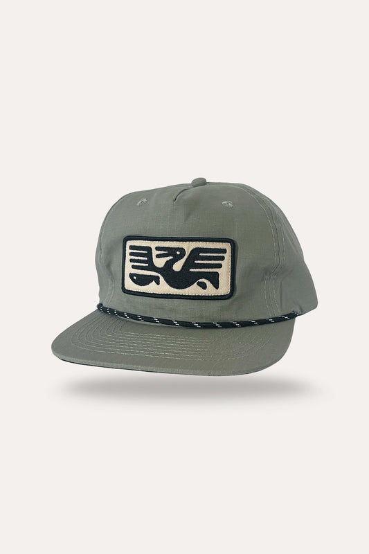 Sunday Lounge - Pelican with Fish Hat in Sage