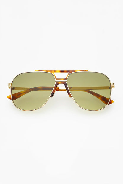 Freyrs Logan Sunglasses - Gold/Fade Green
