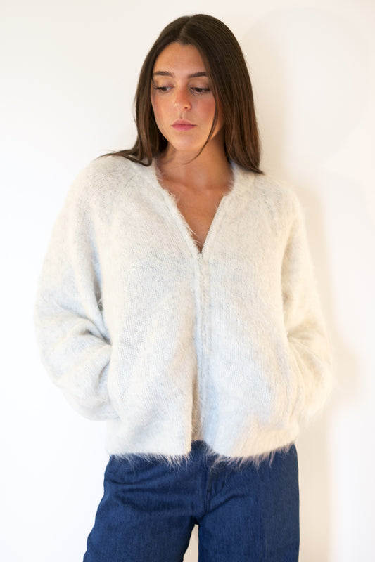 American Vintage Niby Zipper Cardigan - Polar Melange