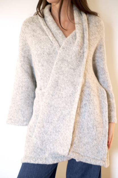 Atelier Delphine Alpaca Haori Coat -Watery Sky