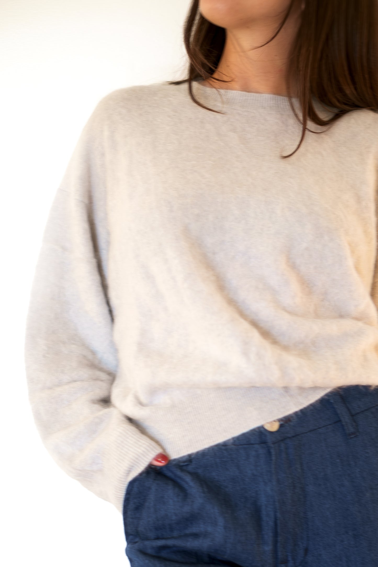 Crush Brushed Mira Crew - Cloudy