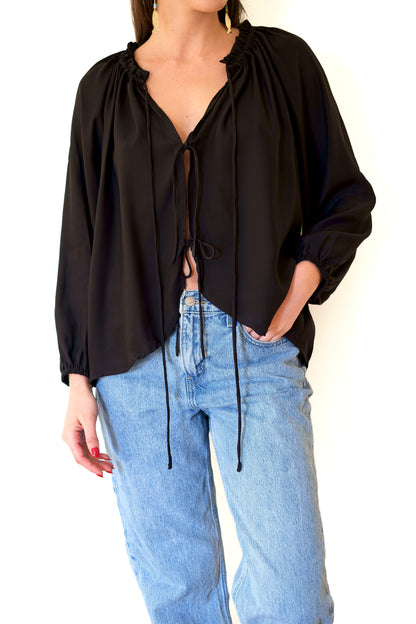 Natalie Martin Elise Top - Black