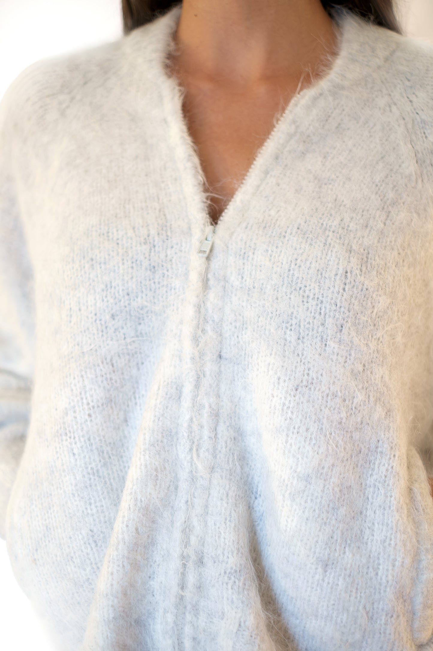American Vintage Niby Zipper Cardigan - Polar Melange