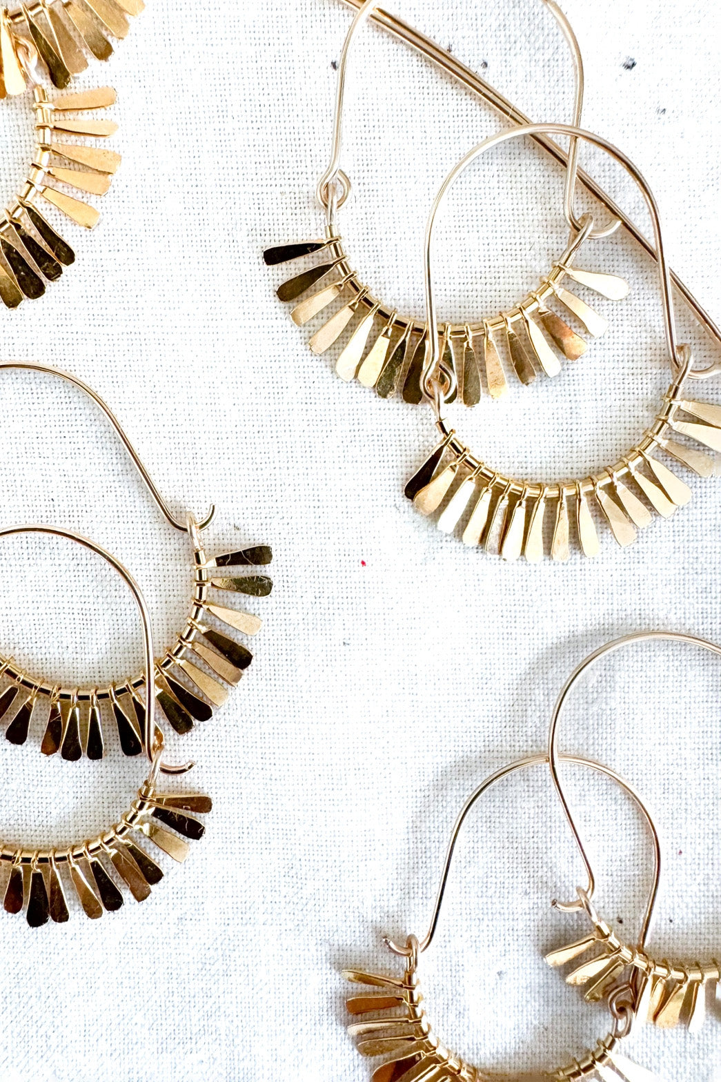The Swellife - Oblong Fringe Hoop Earrings