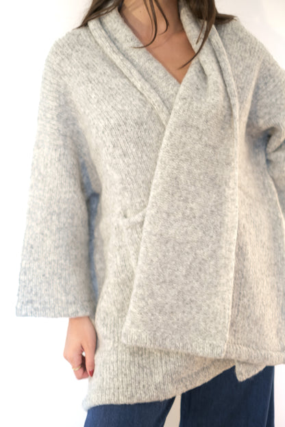 Atelier Delphine Alpaca Haori Coat -Watery Sky