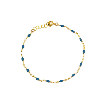 Enamel Beaded Bracelet - Navy