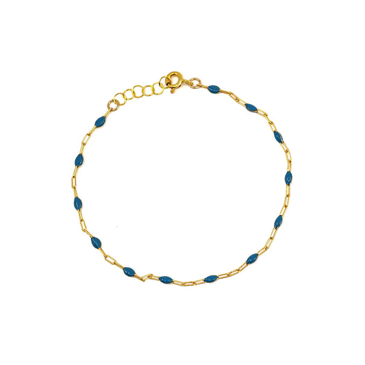 Enamel Beaded Bracelet - Navy