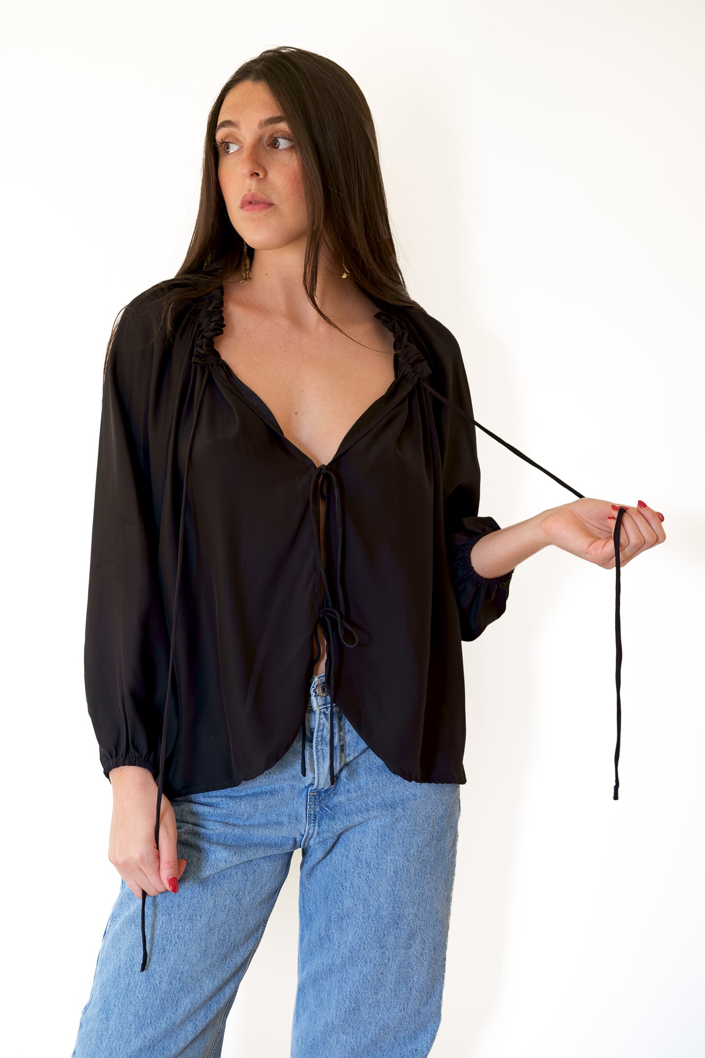Natalie Martin Elise Top - Black
