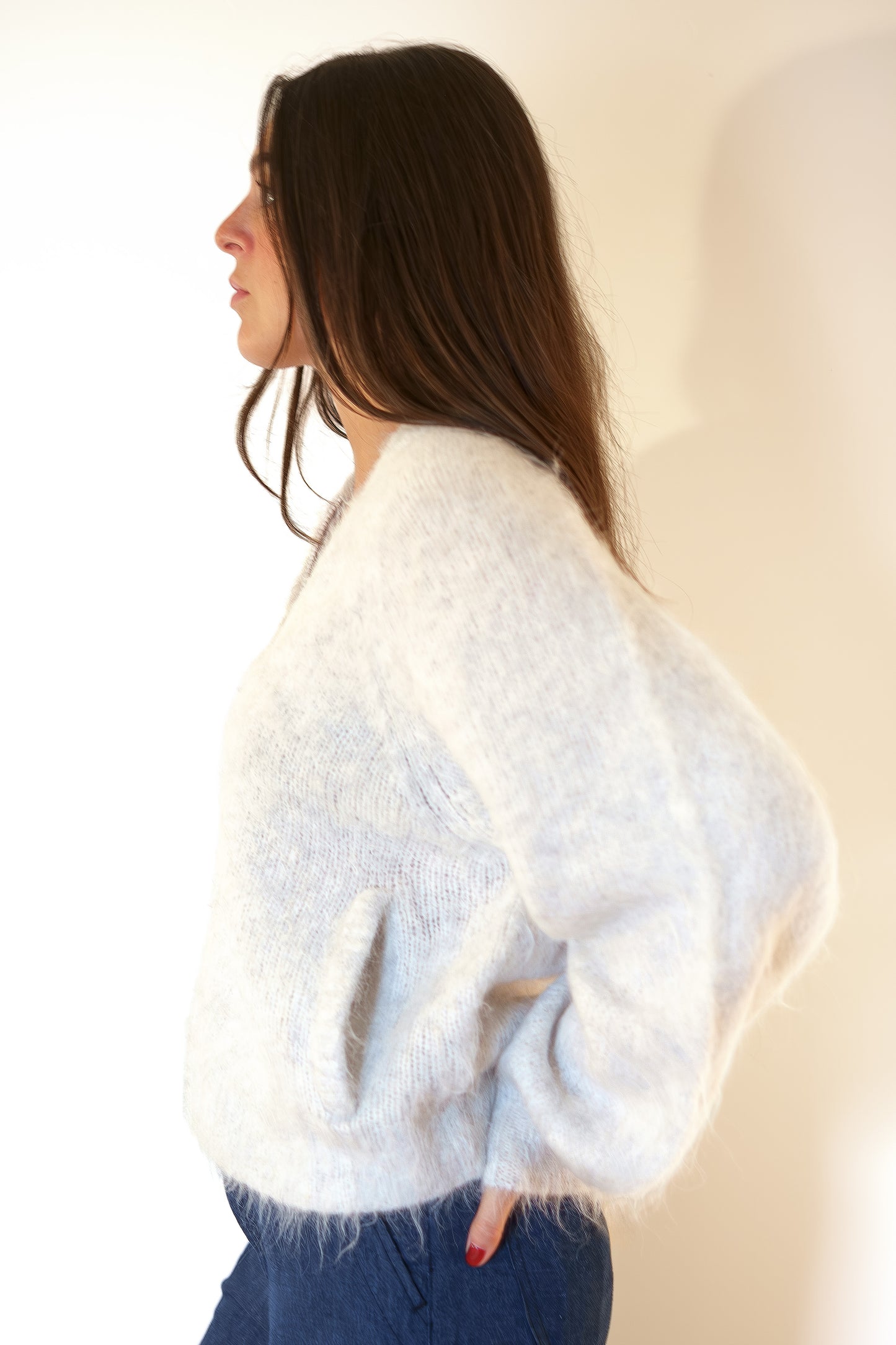 American Vintage Niby Zipper Cardigan - Polar Melange