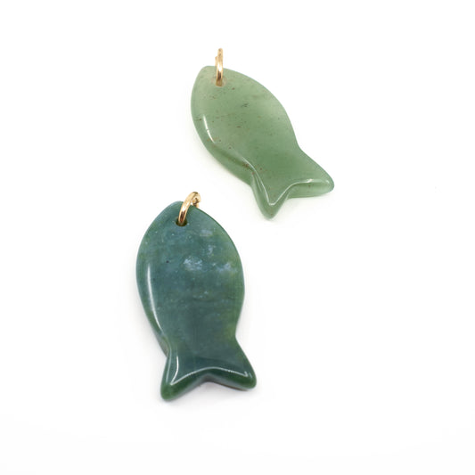 Smooth Stone Fish Charm