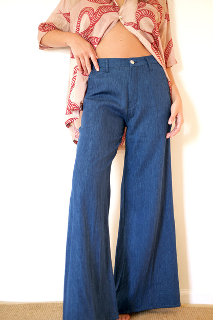 Emerson Fry Tulip Trouser - Indigo Hemp Organic