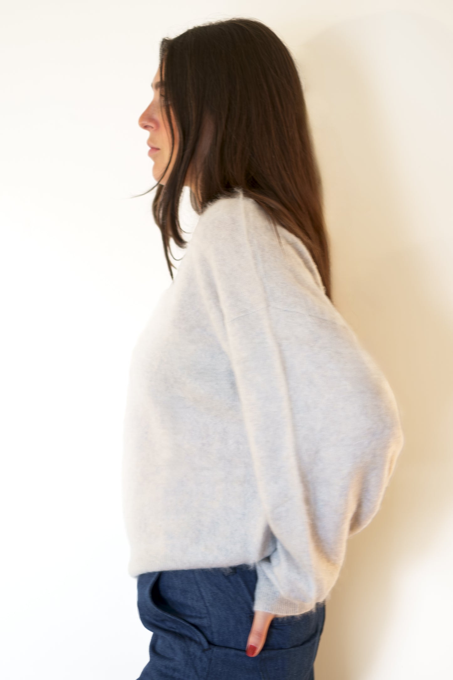 Crush Brushed Mira Crew - Cloudy