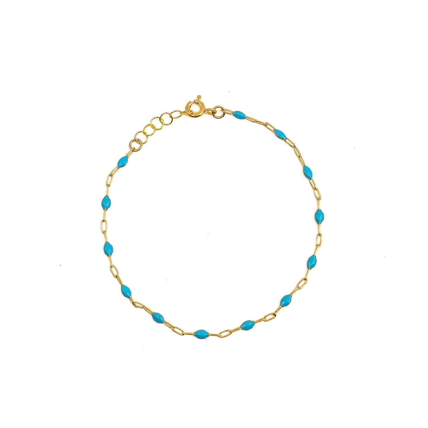 Enamel Beaded Bracelet - Turquoise