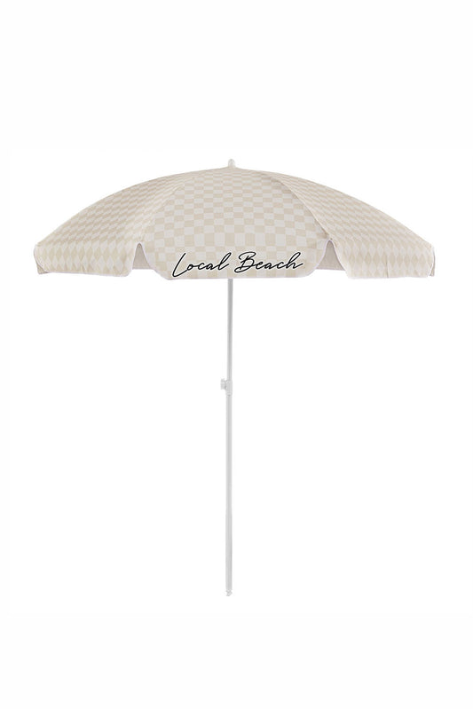 Local Beach - Sand Checker Beach Umbrella