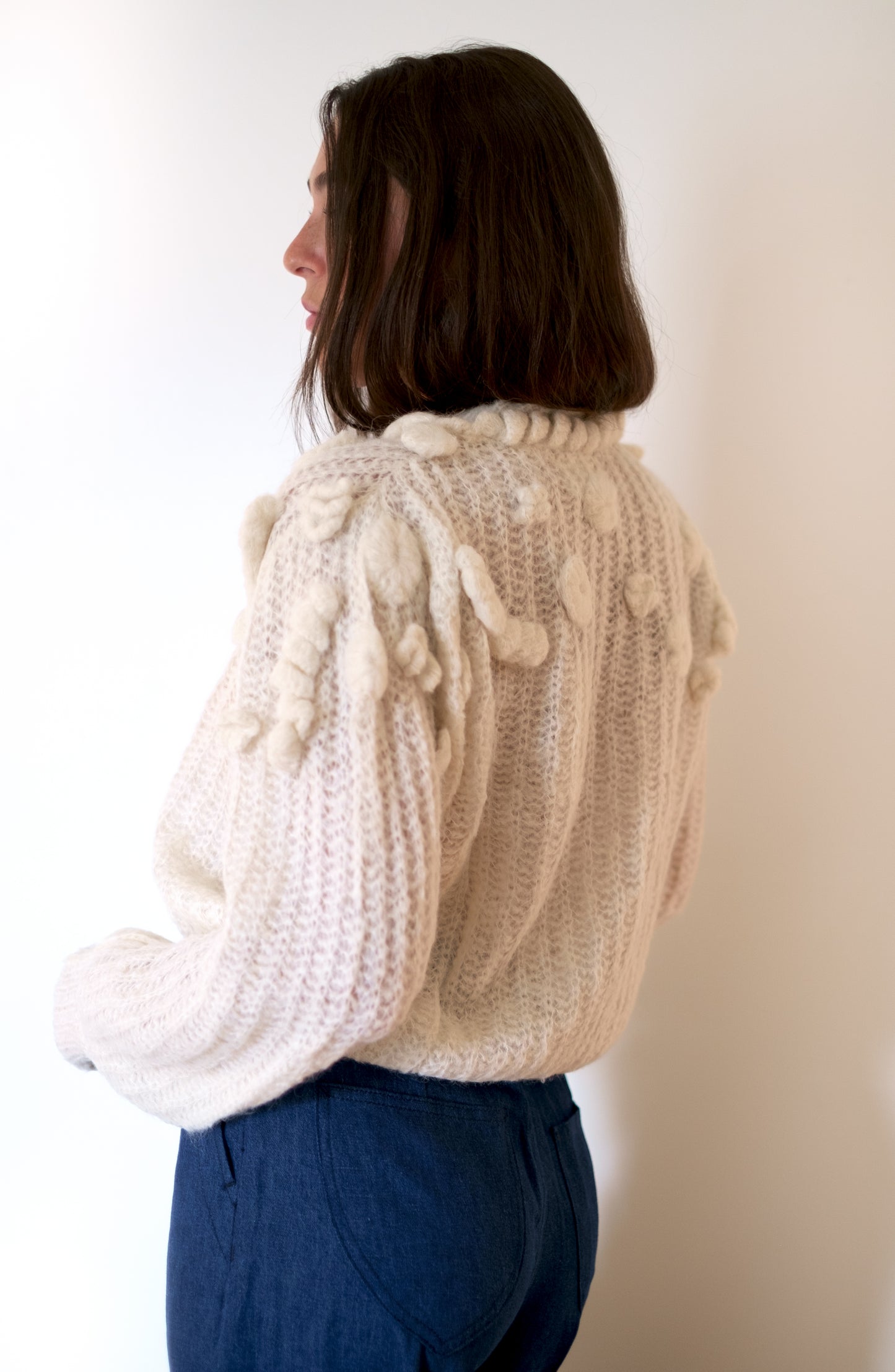 MIRTH Moritz Embroidered Pullover Sweater - Alabaster