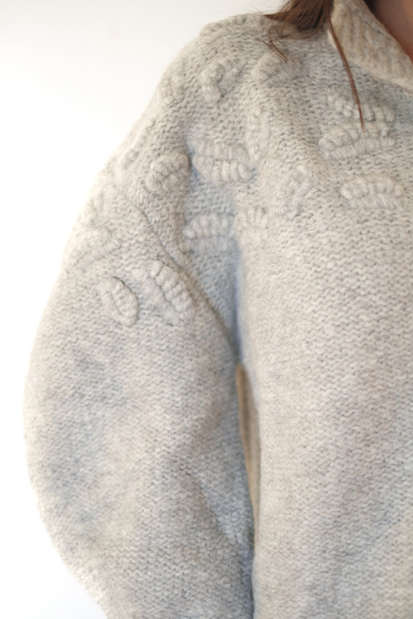 MIRTH Cusco Shell Cardigan - Dove Gray