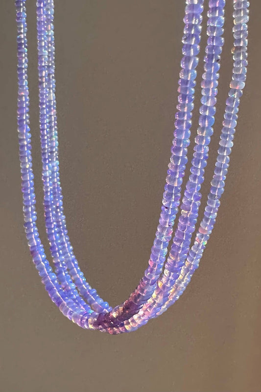 Anokhi Green - Purple Ethiopian Opal Necklace