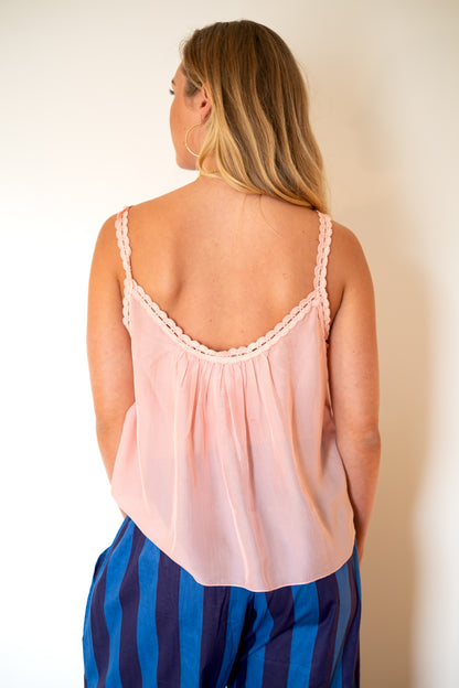 État D’été | Babe Cami Silk - Pale Rosette
