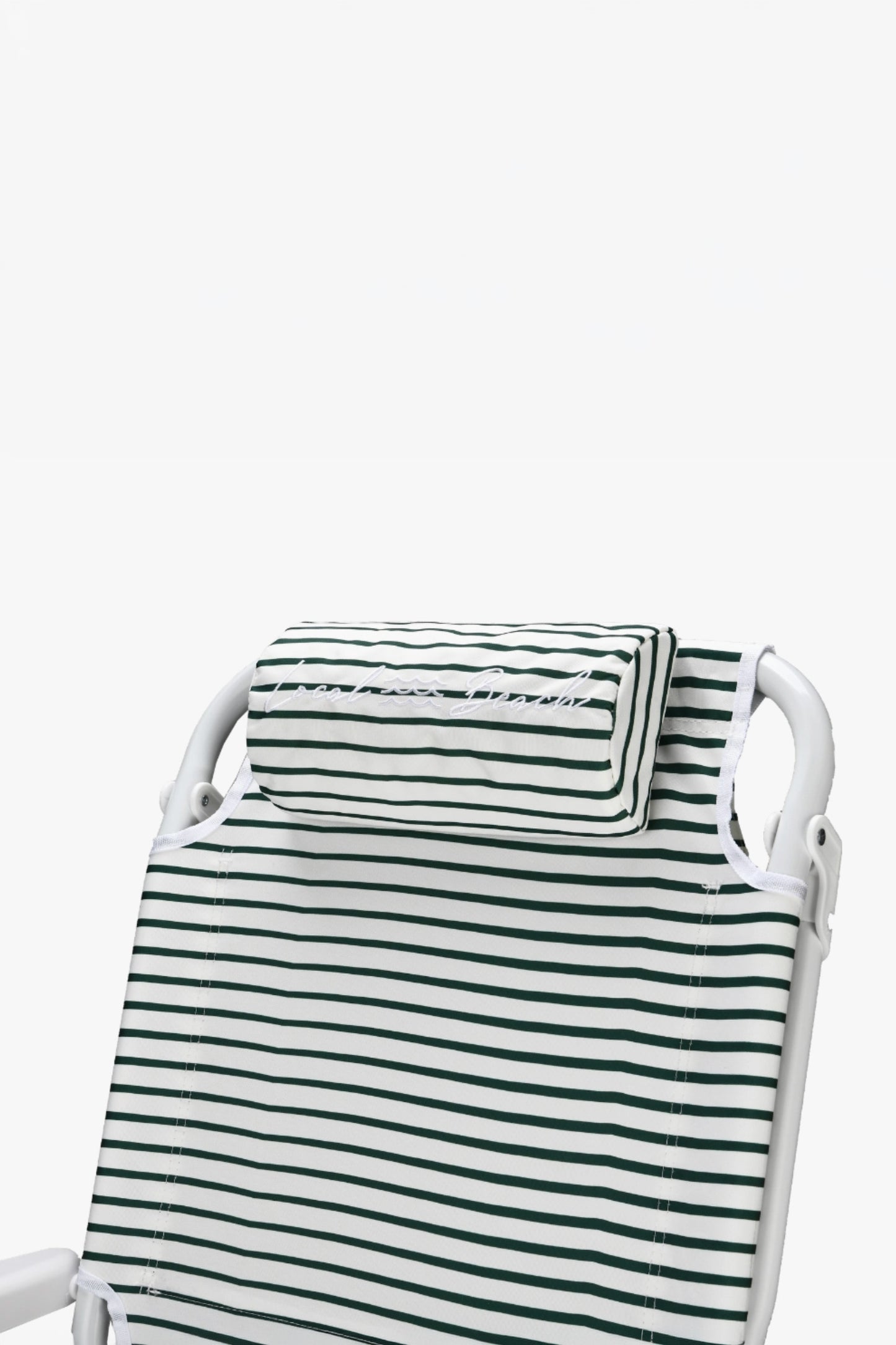 Local Beach - Brush Stripe Backpack Reclining Beach Chair Green