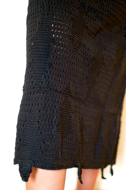 MIRTH Lokaro Pointelle Skirt - Black