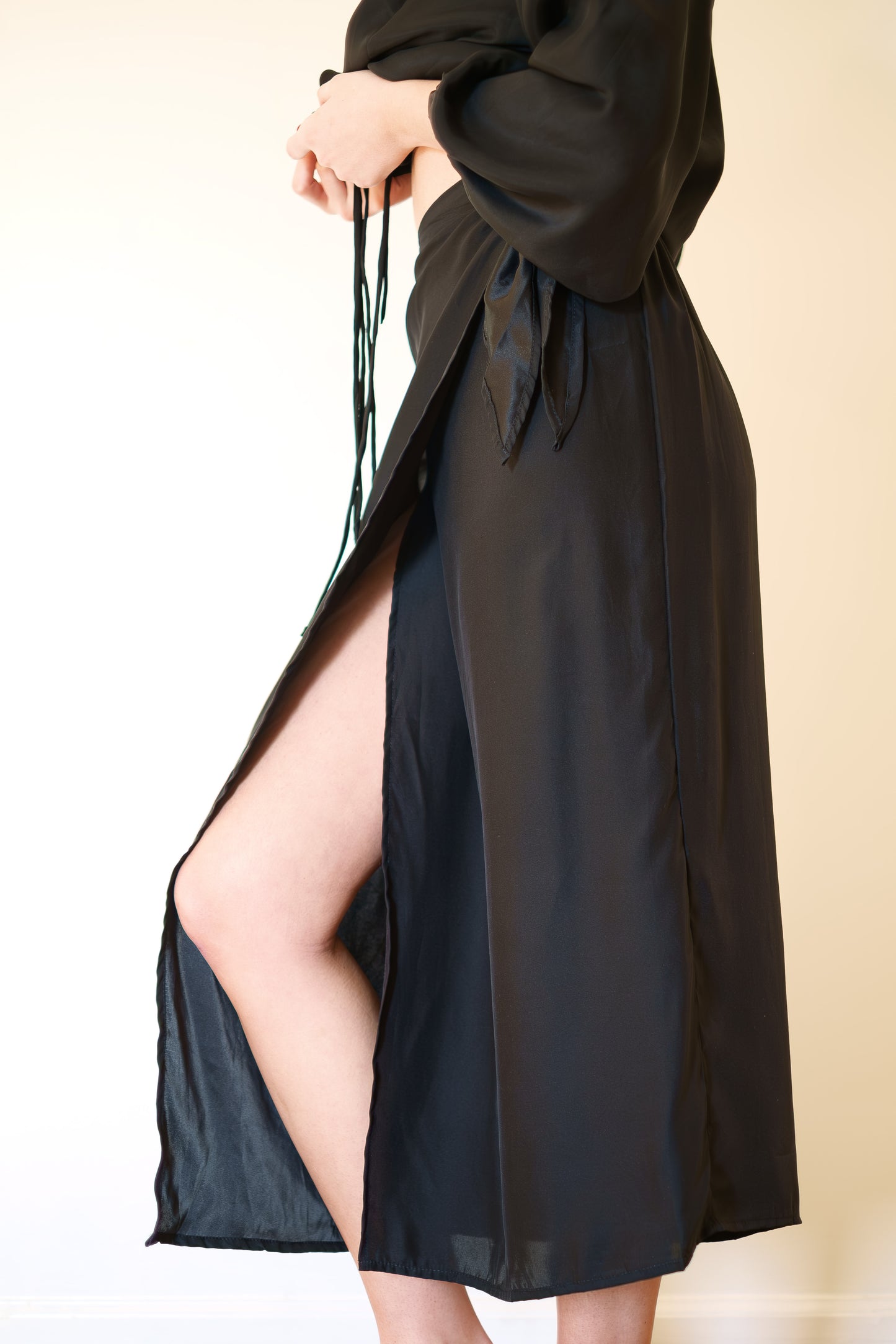 Natalie Martin May Wrap Skirt - Black