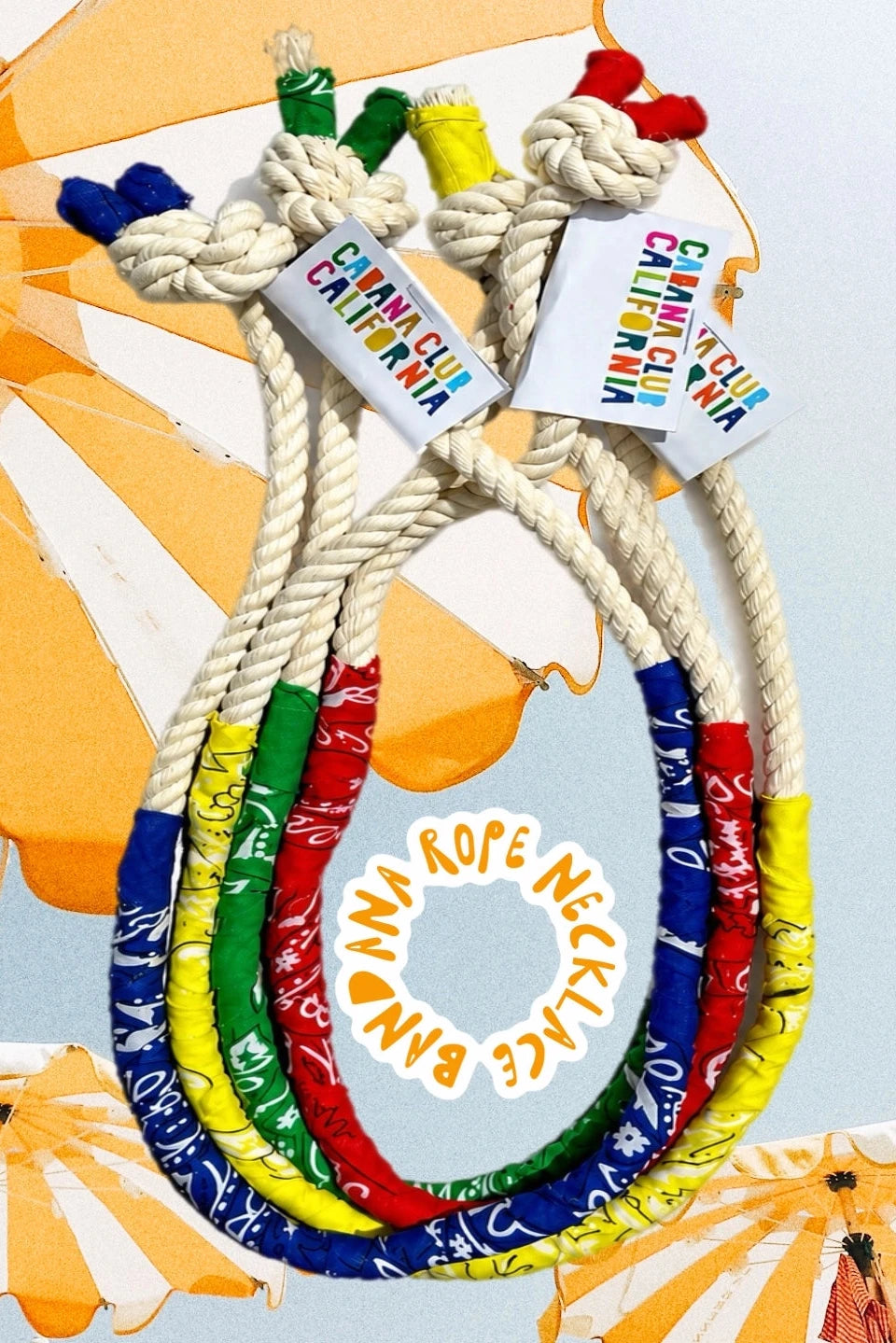 Cabana Club California Bandana Rope Necklaces