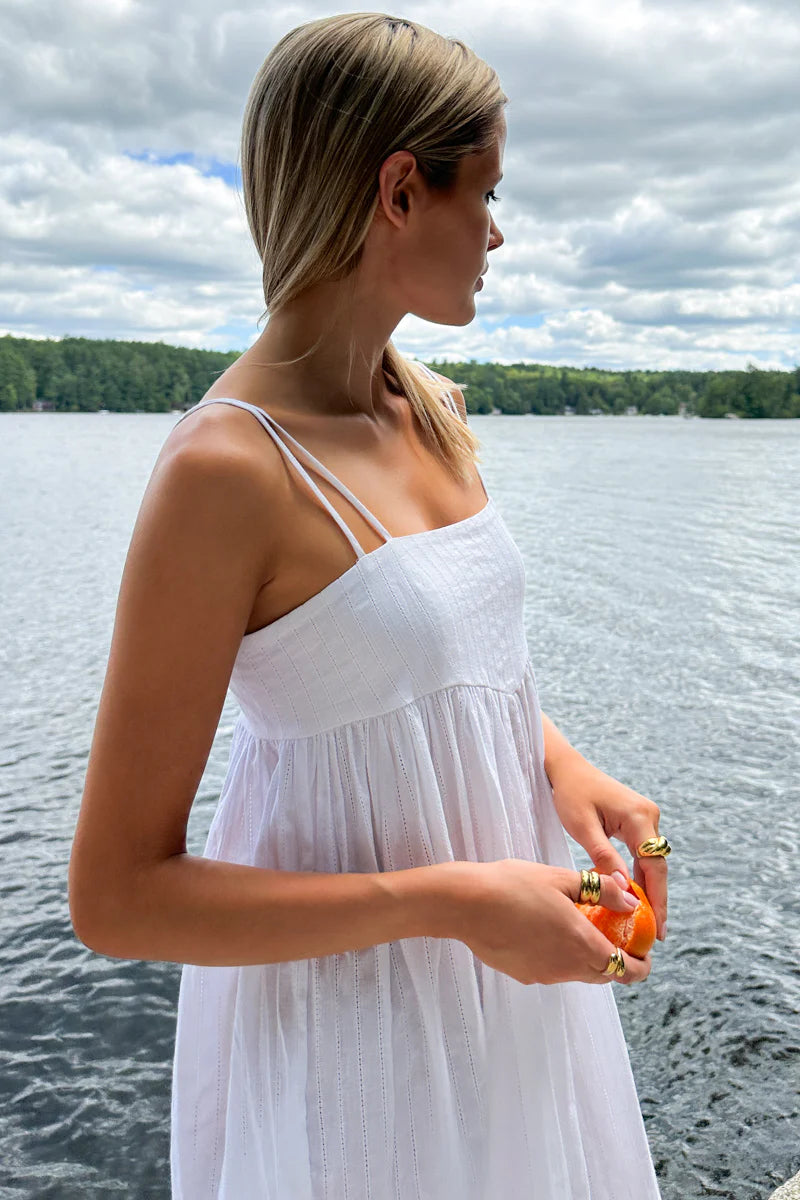 Emerson Fry Baroque Maxi Sundress in Salt