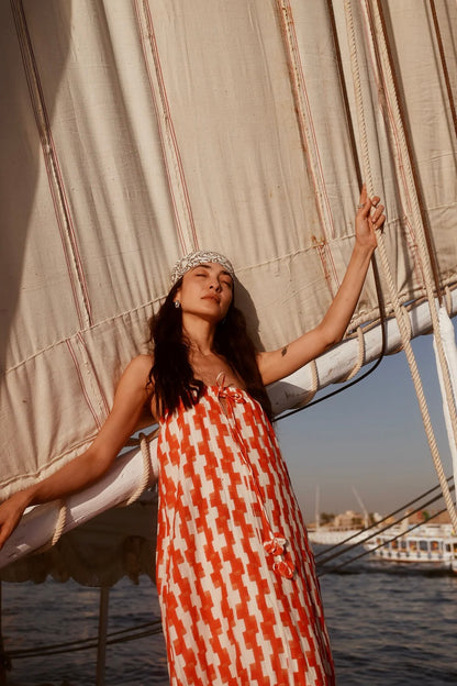 MIRTH Bonaire Dress in Cherry Hopscotch