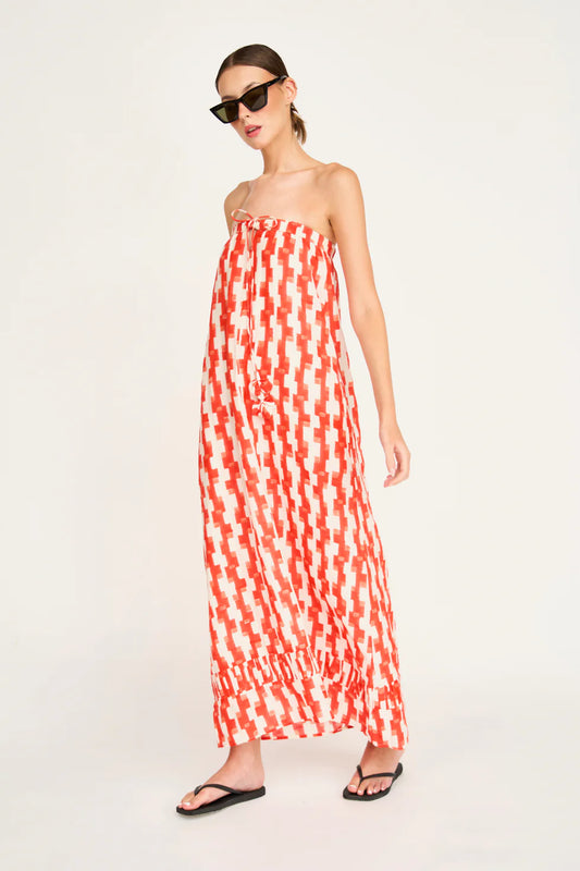 MIRTH Bonaire Dress in Cherry Hopscotch