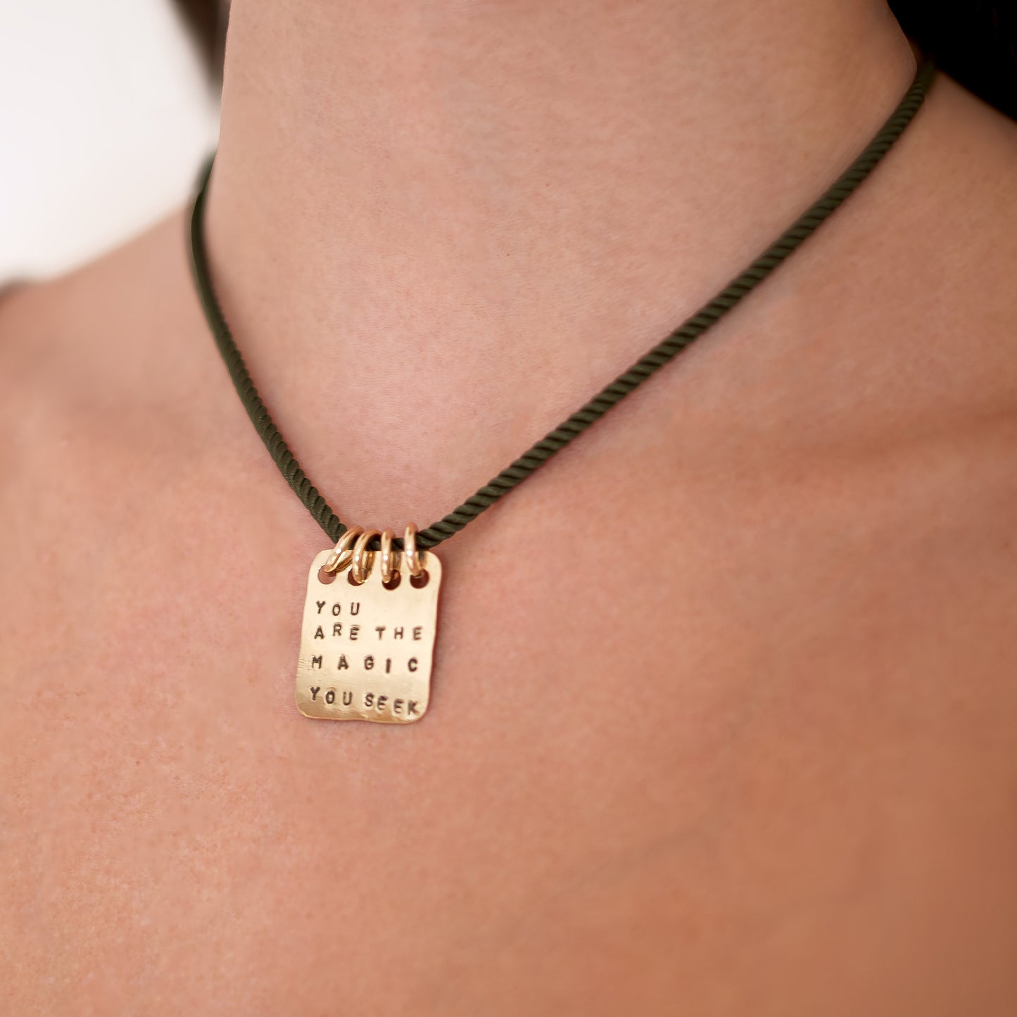 Large Mantra Pendant - You Are The Magic You Seek