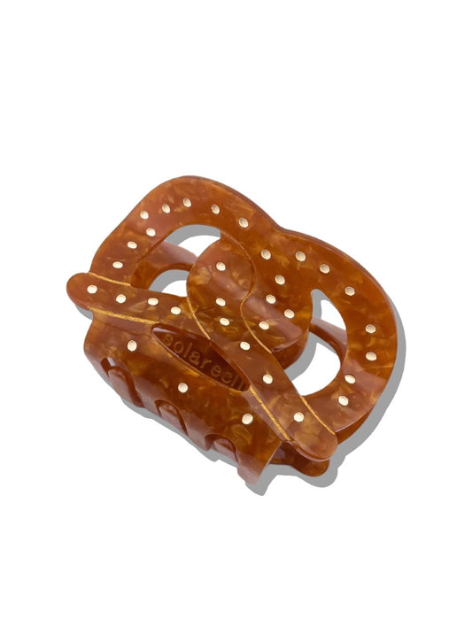 Solar Eclipse | Hand Painted Pretzel Claw Hair Clip
