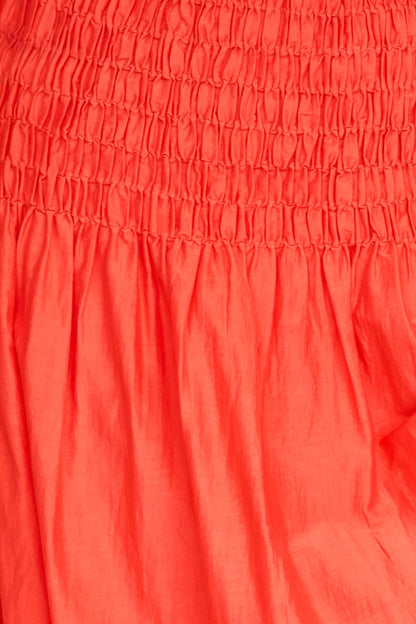 MIRTH Savannah Smocked Skirt in Chili