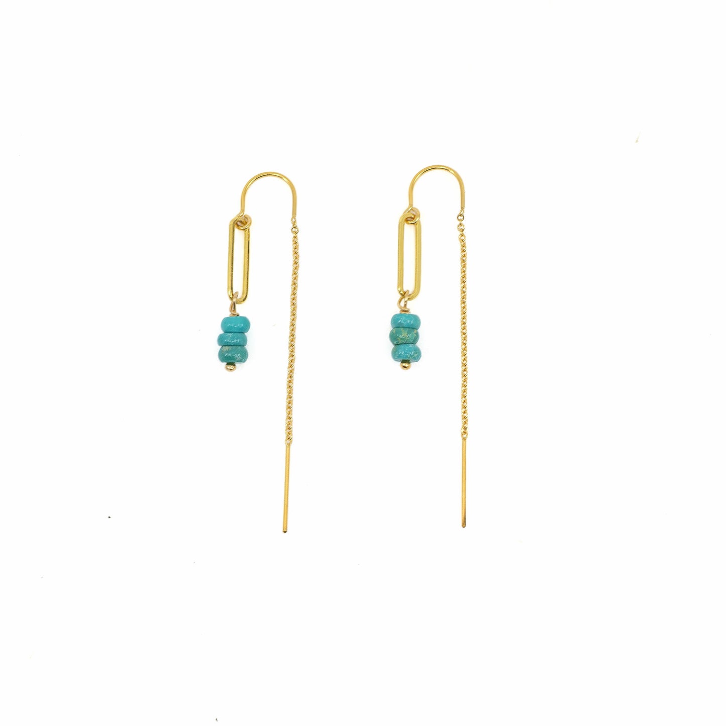 Turquoise Drop Threaders